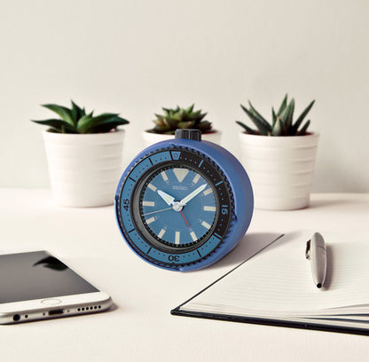 Mai Modern Rotating Bezel Alarm Clock Metallic Blue QHE207ELH