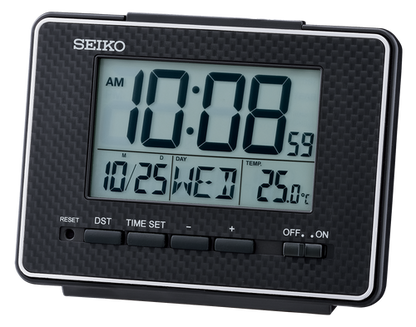 3" Easton Digital Everything Alarm Clock, Black QHL096KLH