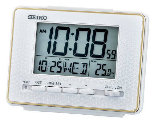 3" Easton Digital Everything Alarm Clock, White QHL096WLH